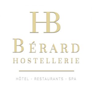 Logo de l'établissement Berard hotel restaurants et SPA, le H et le B sont collés et ne forme qu'une seule lettre