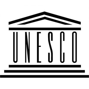 Logo de l'UNESCO en forme d'un temple Grec