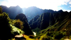 Paysage vu depuis le site du Machu Picchu (Pérou)