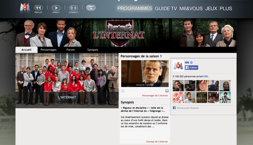 Série l&rsquo;internat sur M6