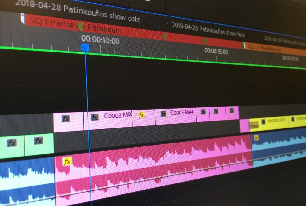 Adobe Premiere montage post-production timeline