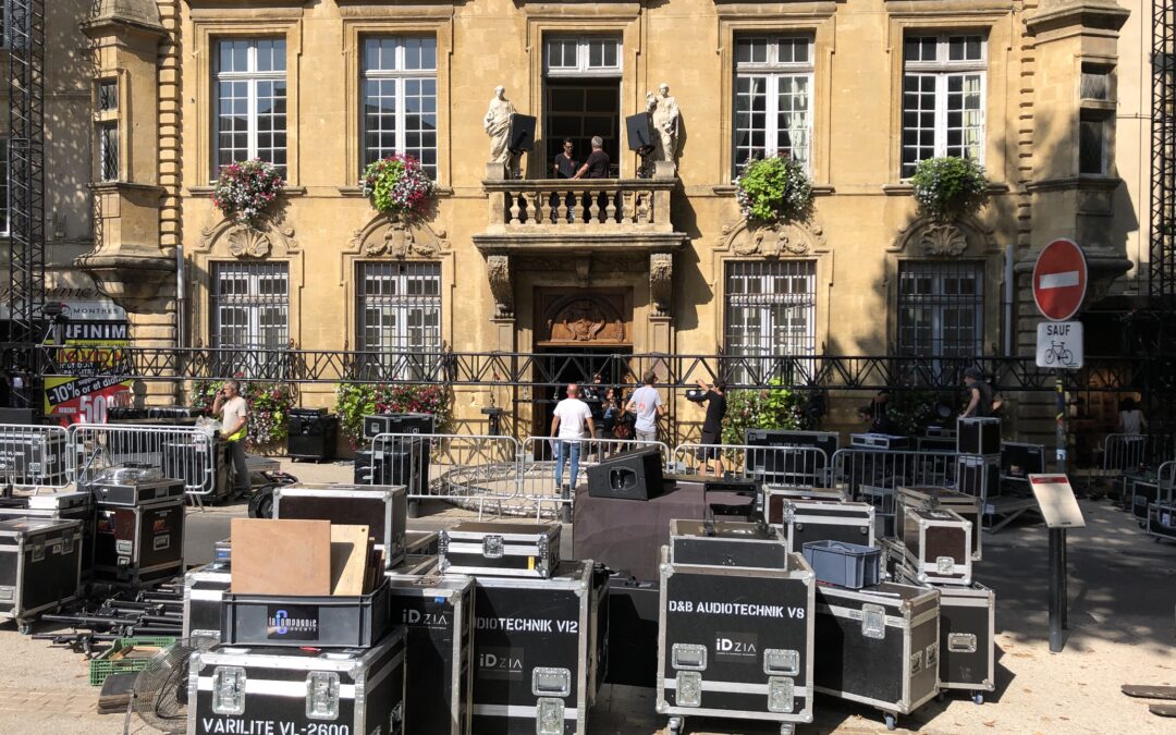 Mairie de Salon de Provence préparation du Son au Balcon