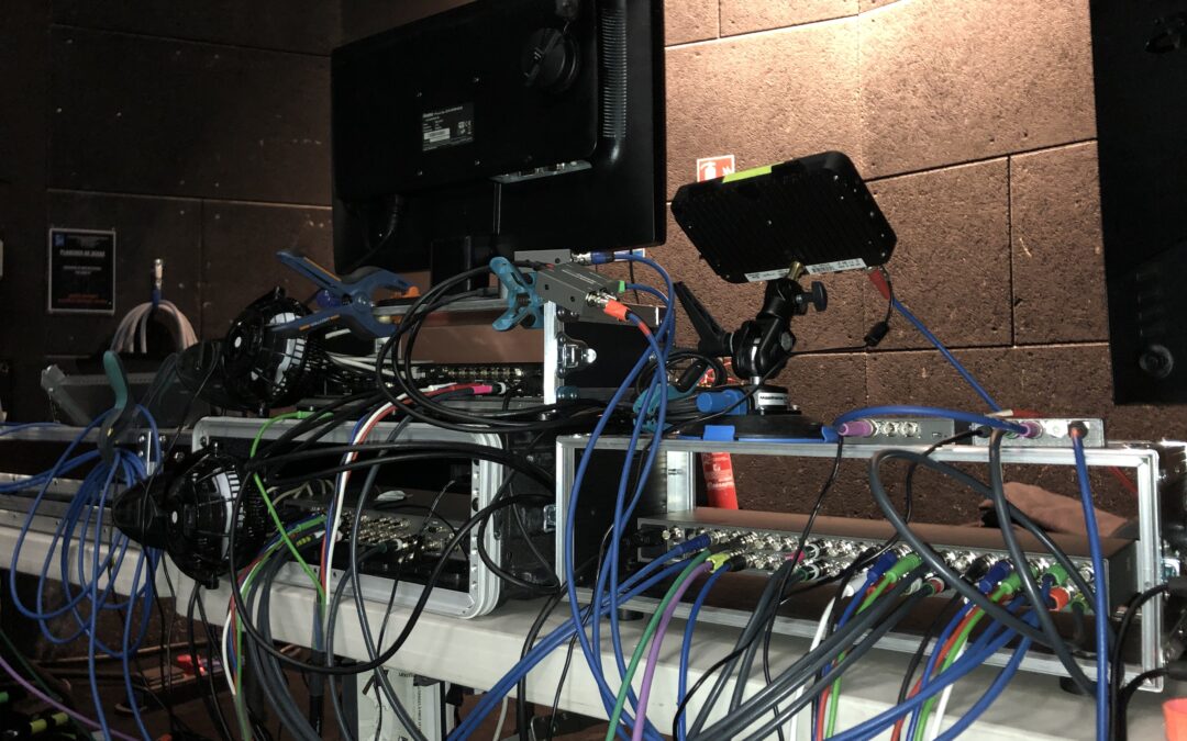 installation de la regie video au Silo Cepac