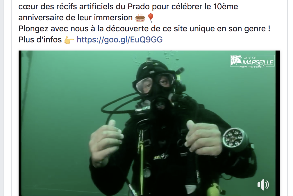 Post Facebook Live ville de Marseille