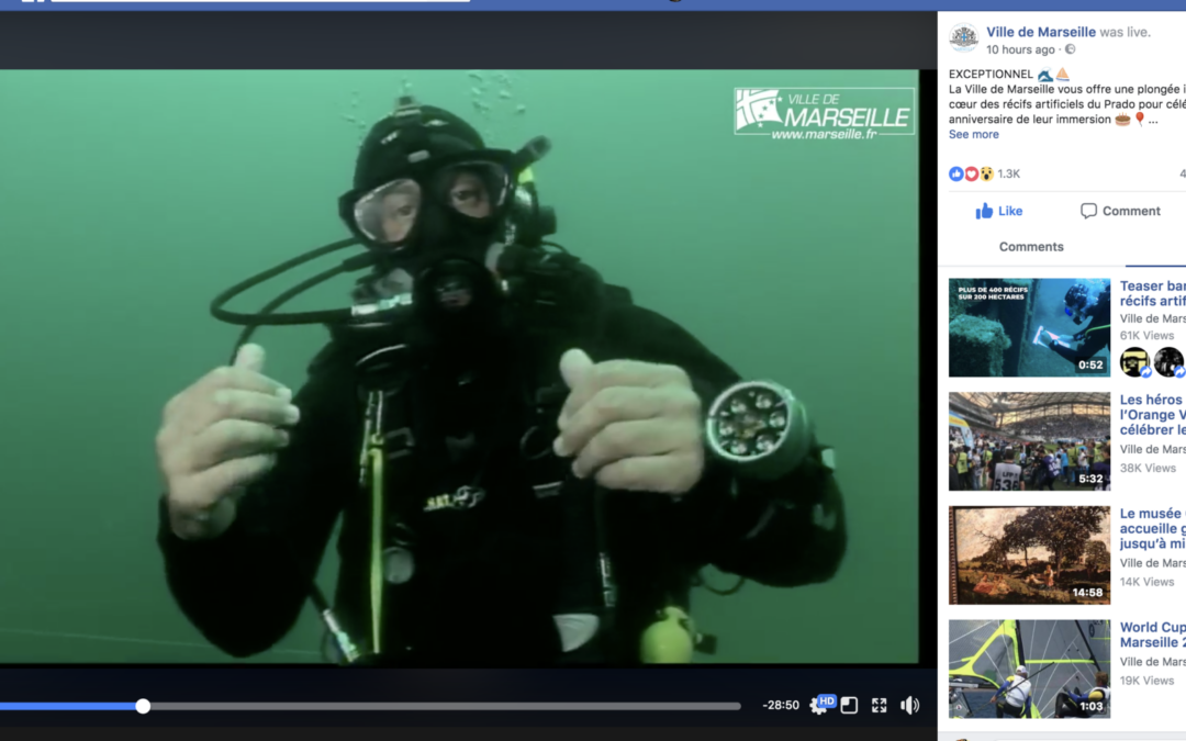 Facebook Live sous marin