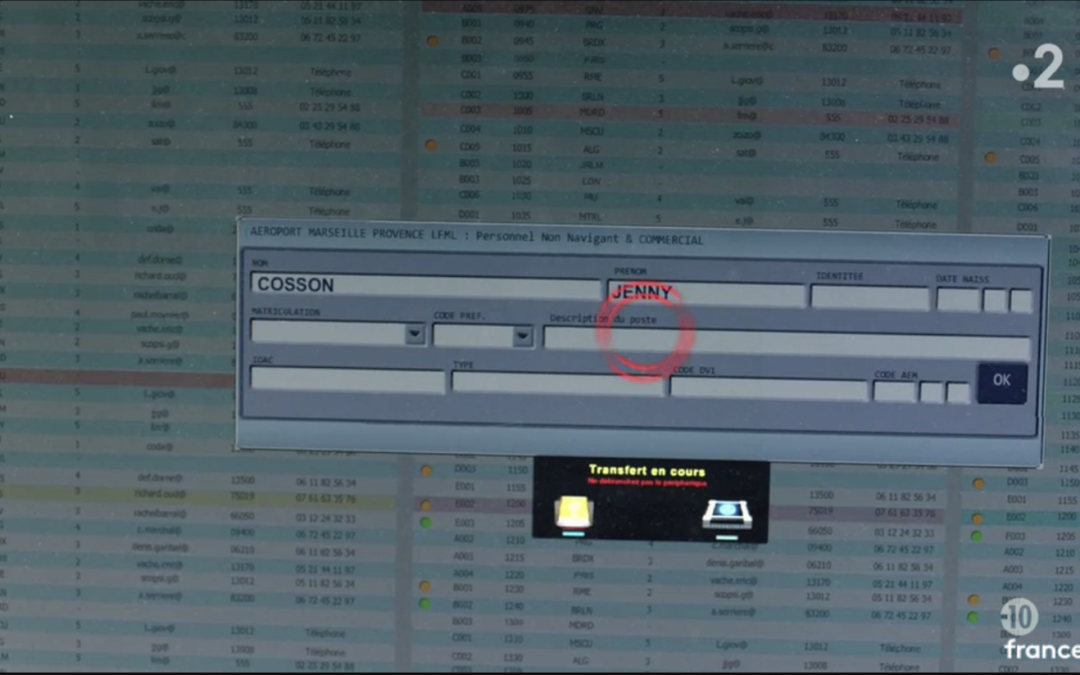 Capture d&rsquo;écran logiciel de recherche