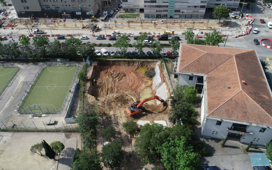 Vue aérienne chantier Aix-en-Provence