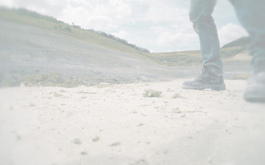 Instantané Carriere de gypse avec voile blanc65