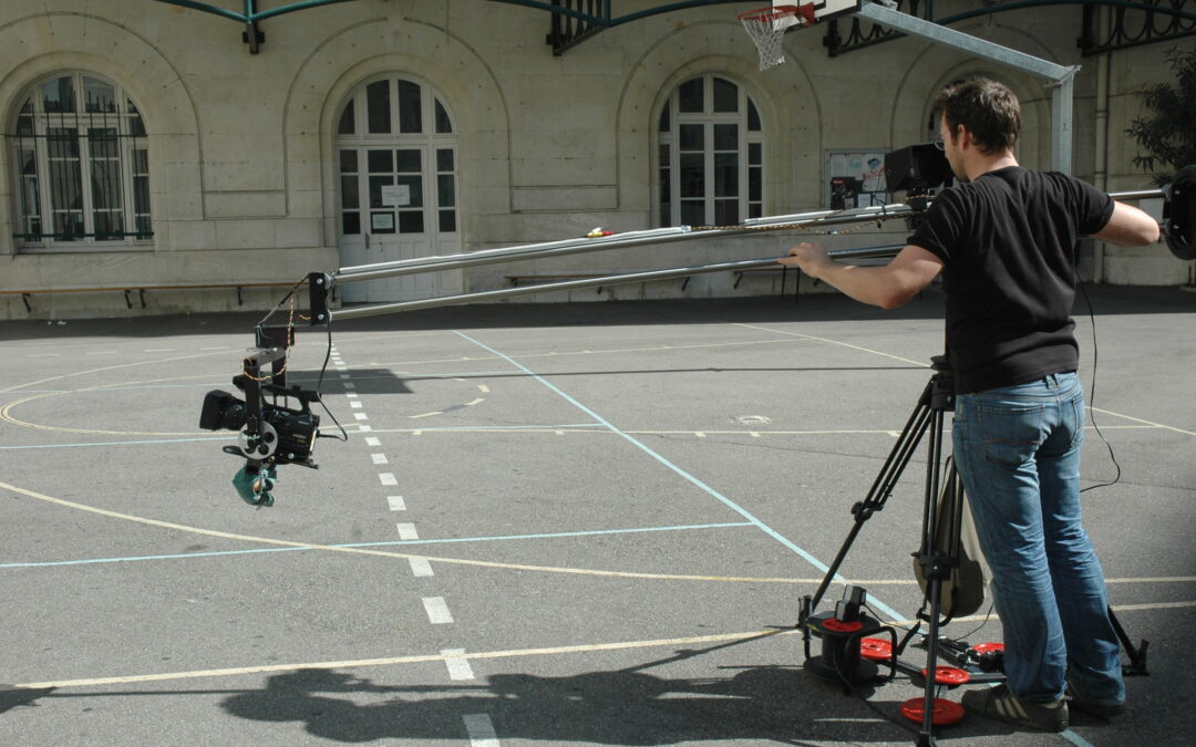 Tournage Court métrage Mutualite Française Grue